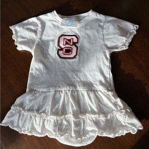 NC White Baby One-Piece Dress with Ruffle Skirt